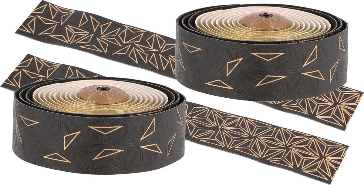 STUURLINT STAR FADE ZWART/GOUD