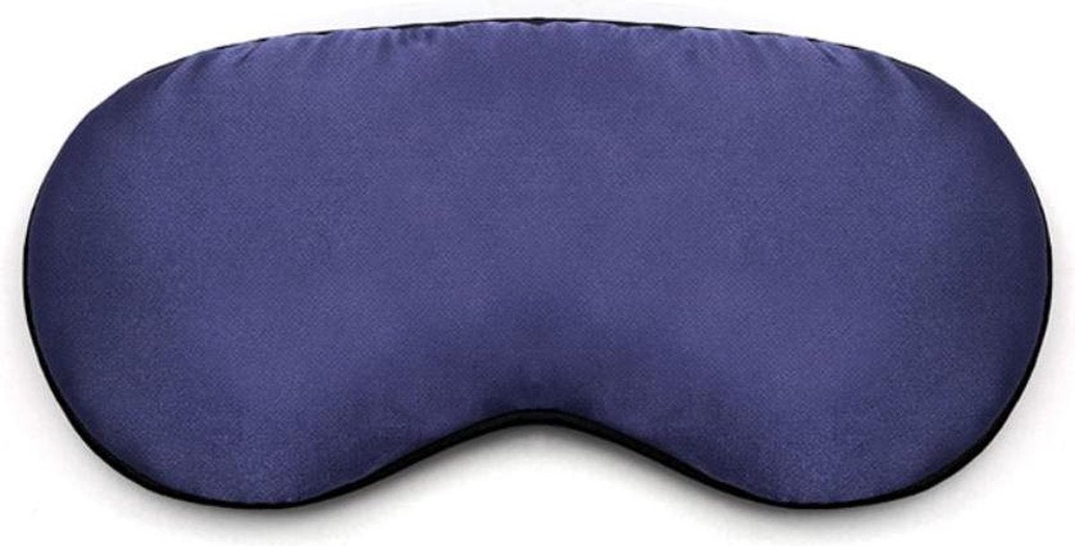BukkitBow Navy Blue Zijden Slaapmasker – Oogmasker – Reismasker voor thuis en op reis
