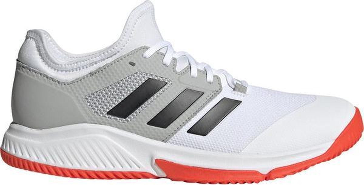 adidas Court Team Bounce - wit/oranje - maat 45 1/3