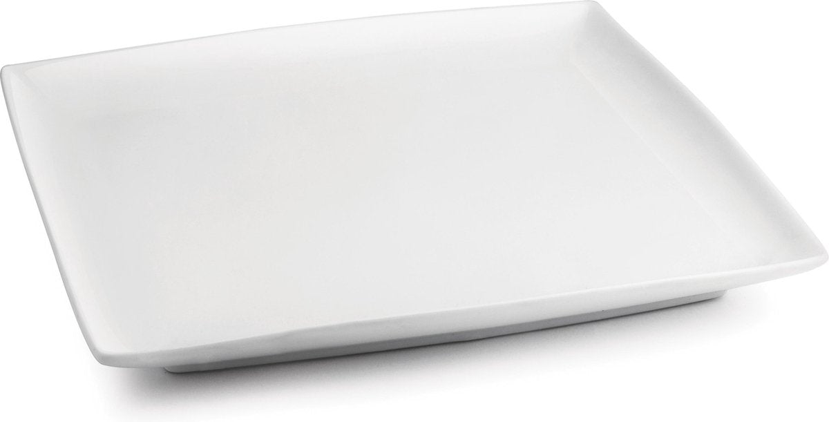 Yong Squito Plat Dinerbord - 30 x 30 cm - Porselein - Wit