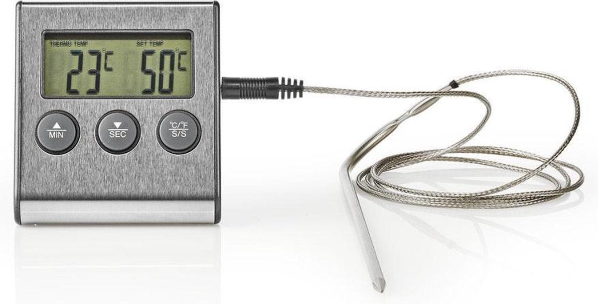 Vleesthermometer | 0 - 250 °C | Digitaal Display | Timer