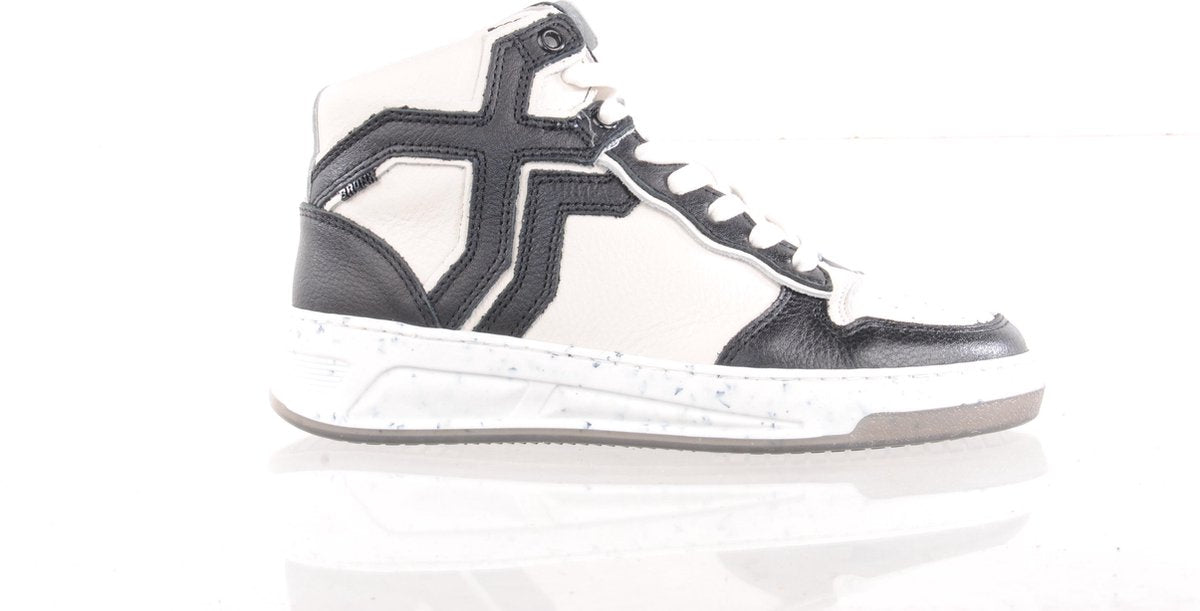 BRONX Damessneaker "OLD-COSMO HIGH TOP" - zwart/off white - maat 37