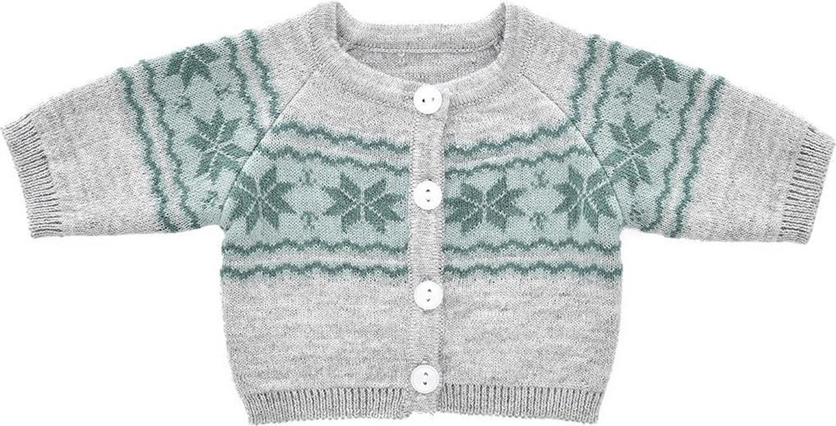 Byastrup Poppenkleding Vestje Gebreid 50 Cm Grijs