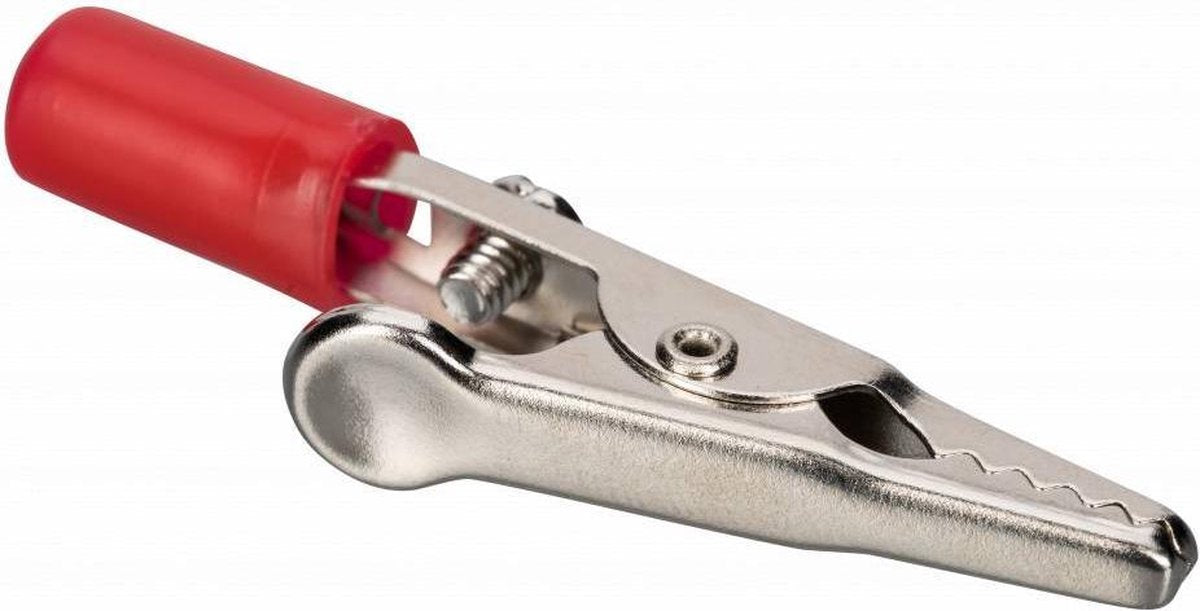 Krokodillenbekje 4 mm² 5A - Rood