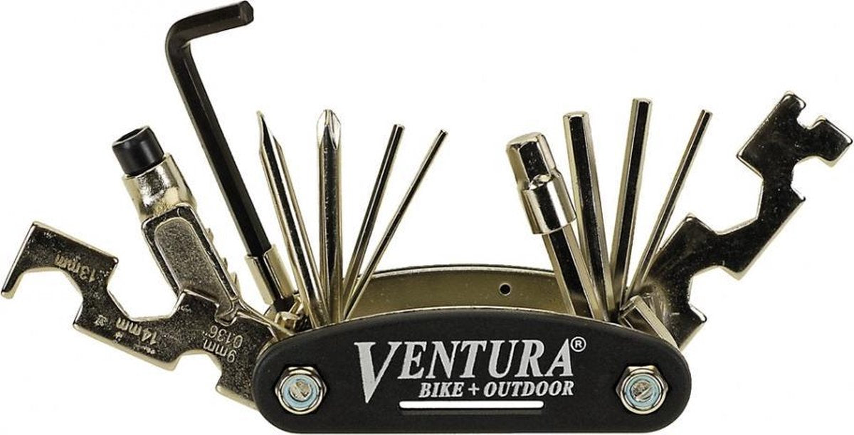 Ventura Multitool 18 Functies 9 Cm Zwart/zilver