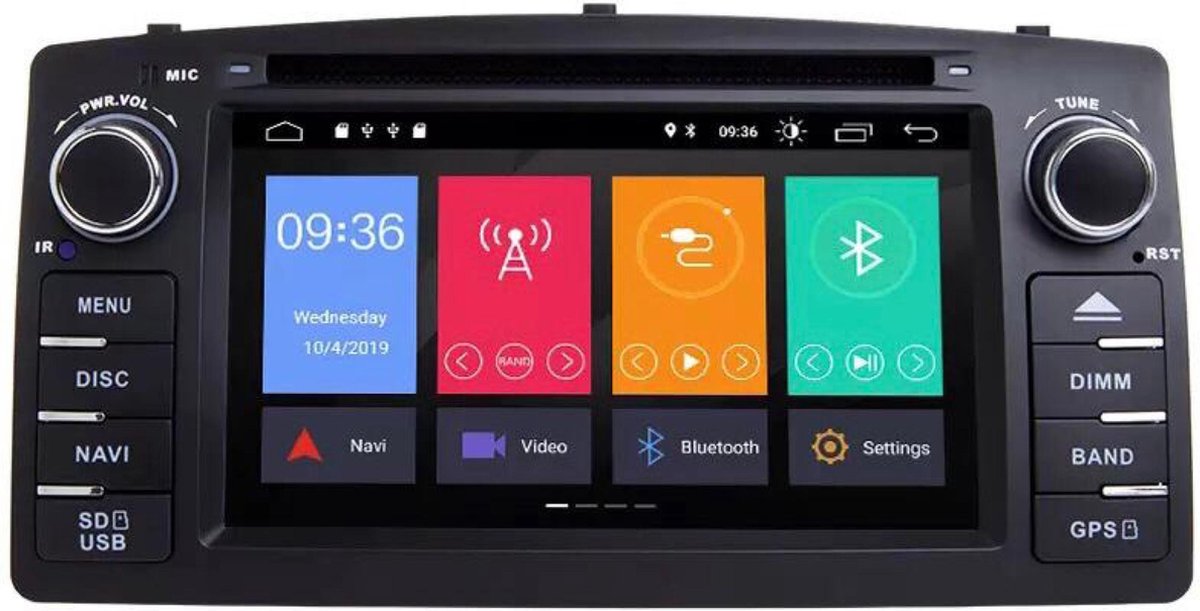 Toyota Corolla 2002-2007 Android 10 navigatie en multimediasysteem ingebouwde CarPlay Bluetooth USB WiFi Sd Kaart  DVD Speler 2+32GB
