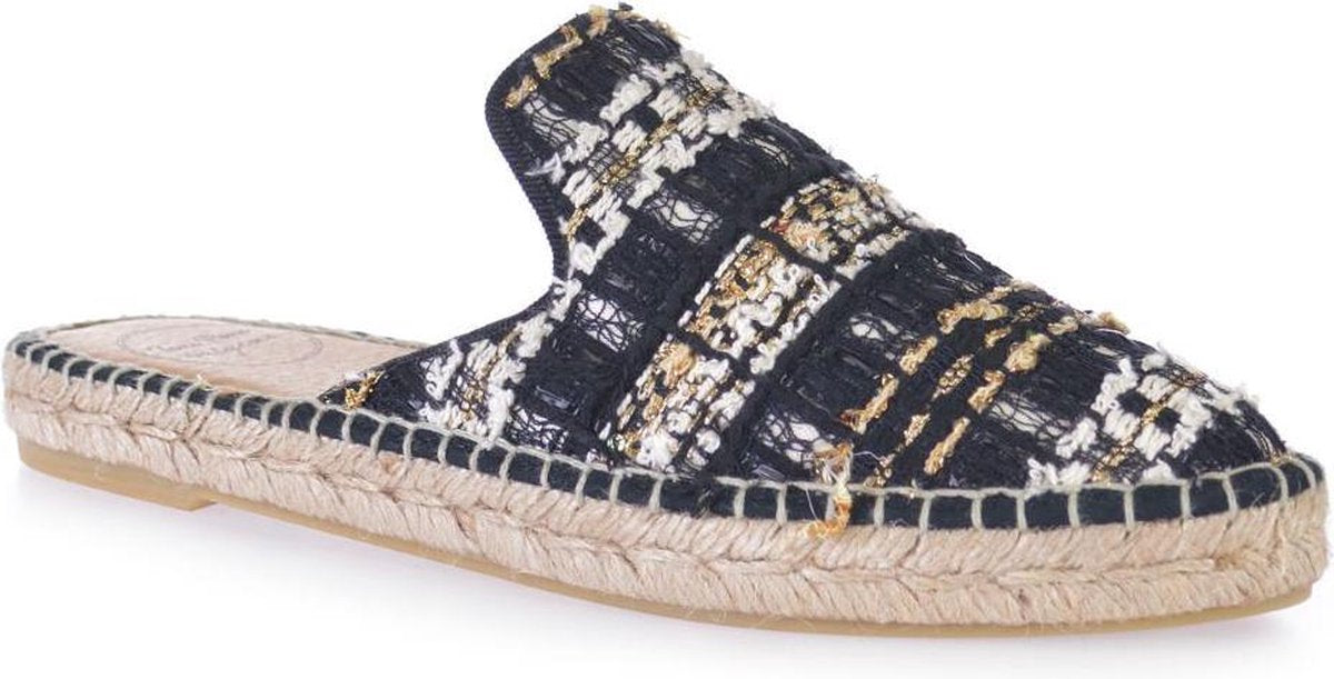 Toni Pons Ona-CC Dames Espadrilles / Muiltjes Zwart Textiel – maat 38