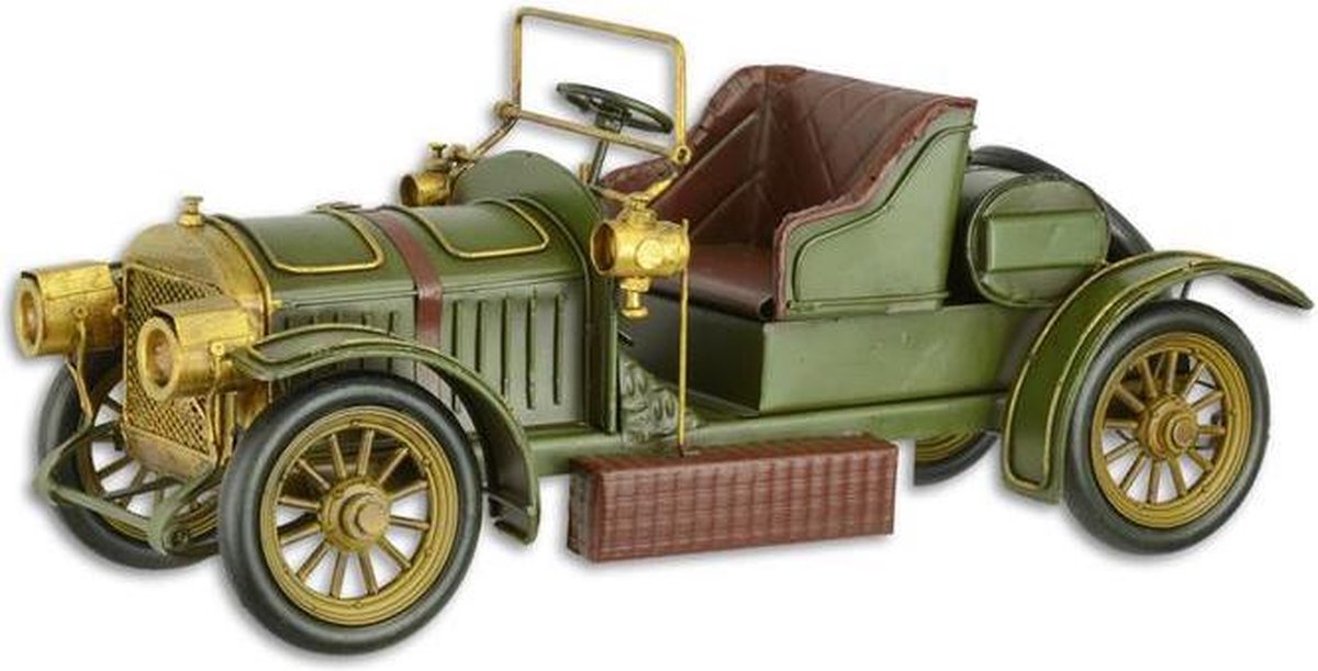 Groene oldtimer - Beeld - Tinnen model - 15