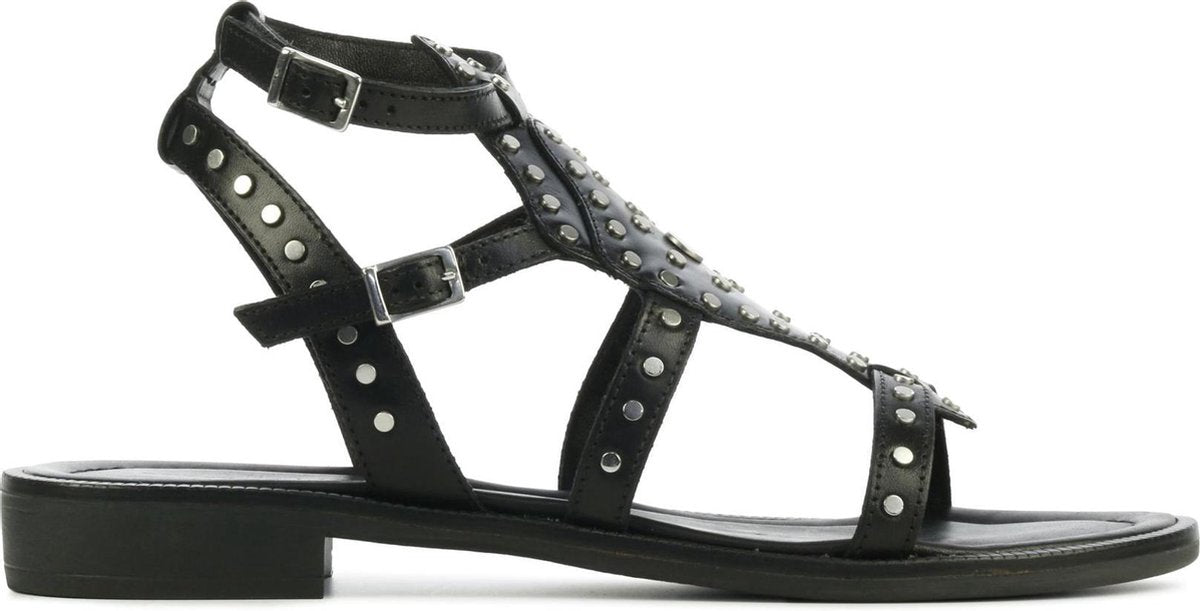 Stefano Lauran Vrouwen Leren  Sandalen / Damesschoenen S1030 - Zwart - Maat 37