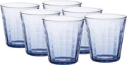 12x koffie/espresso glazen Prisme blauw 170 ml - Espresso glazen van glas 170 ml