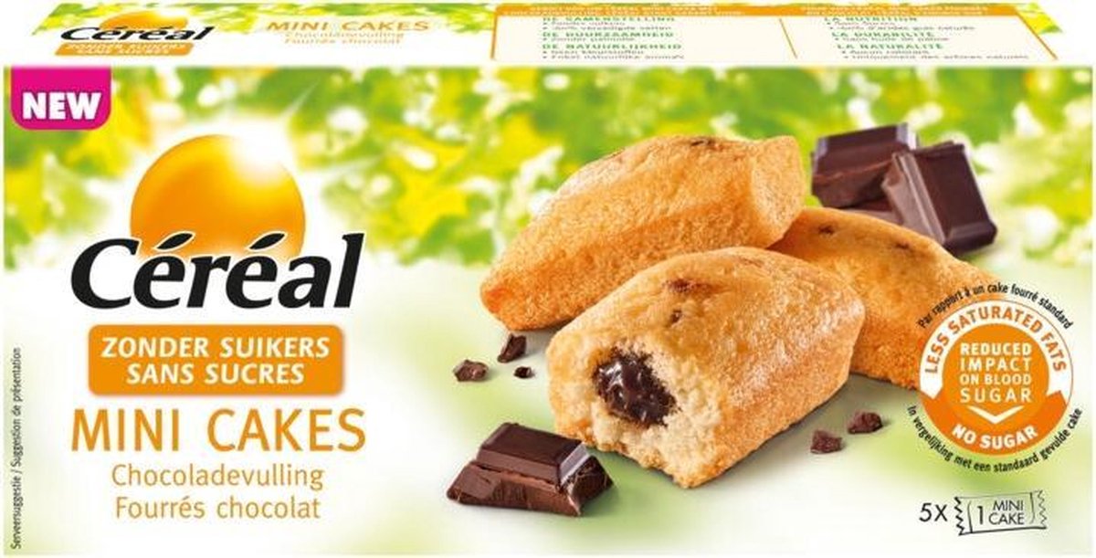 Cereal Mini Cakes Chocoladevulling 150 gr