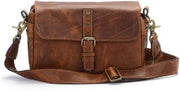 ONA The Bowery Cognac Leren Schoudertas