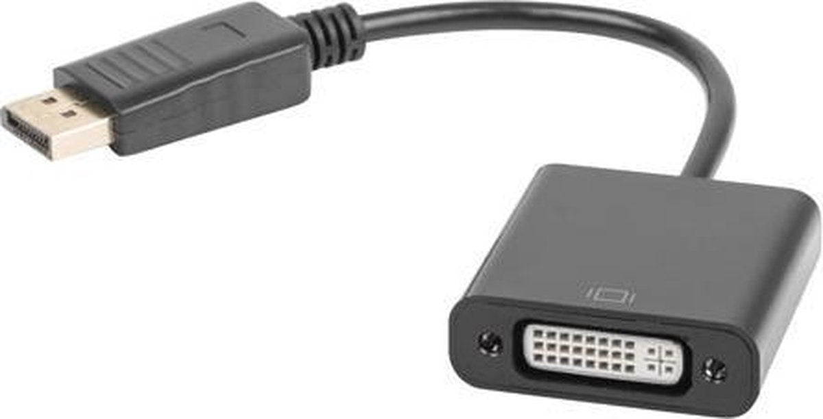 NATEC NKA-0414 tussenstuk voor kabels DisplayPort DVI-D Zwart