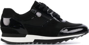 Hassia Vrouwen Leren Lage sneakers / Damesschoenen 301824 - Zwart - Maat 38