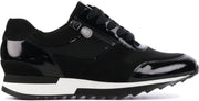 Hassia Vrouwen Leren Lage sneakers / Damesschoenen 301824 - Zwart - Maat 42