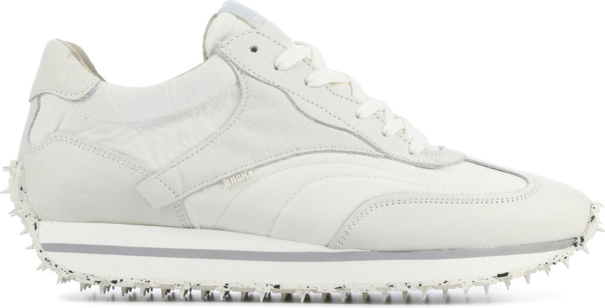 Bronx Vrouwen Leren Lage sneakers / Damesschoenen 66373-ap - Wit - Maat 36