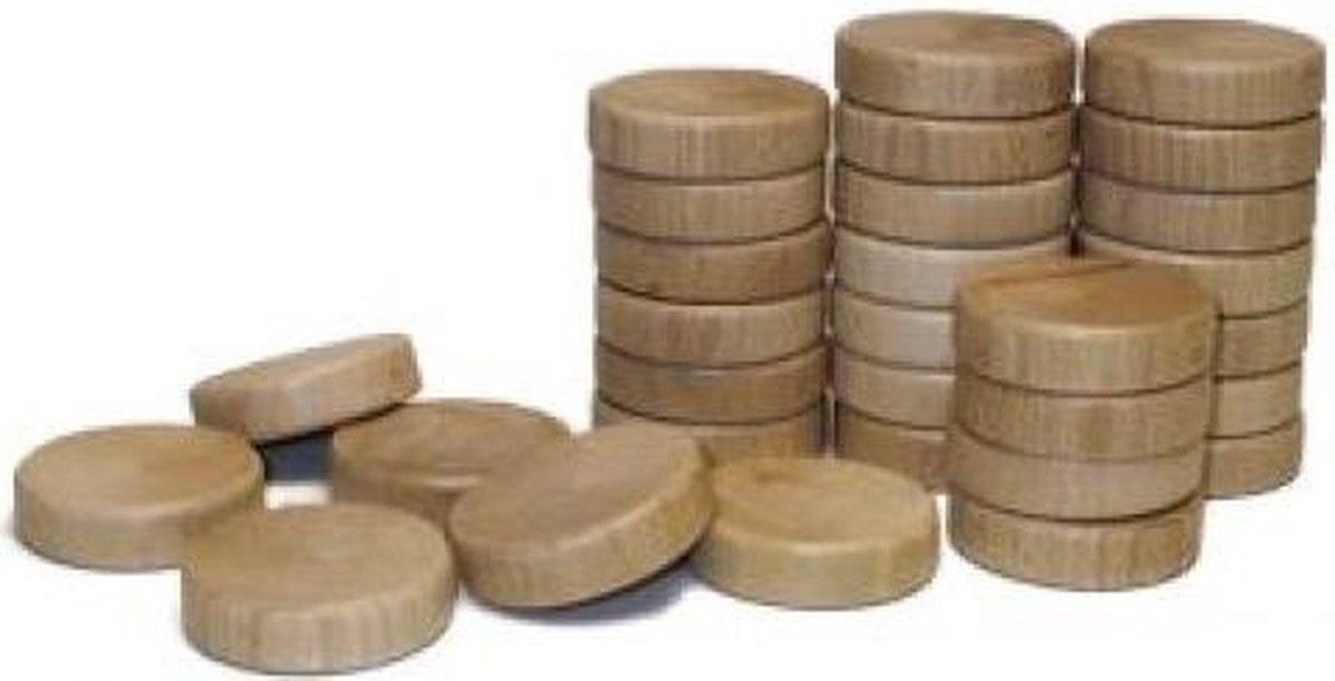 Sjoelstenen Set 30st Holgraaid