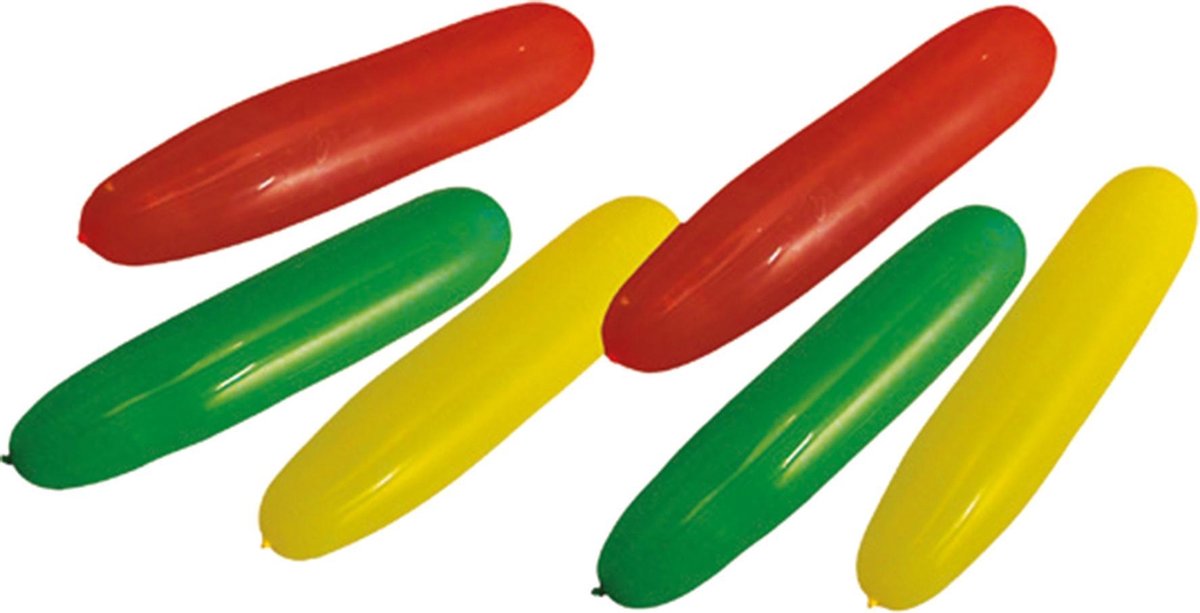 Tib Modelleerballonnenset Latex Rood/groen/geel 25 Stuks