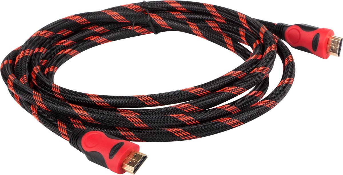 Genesis - Premium High-Speed Hdmi kabel- Geschikt voor PS4/Ps3 - 3 Meter 4K V2.0 - Zwart/Rood