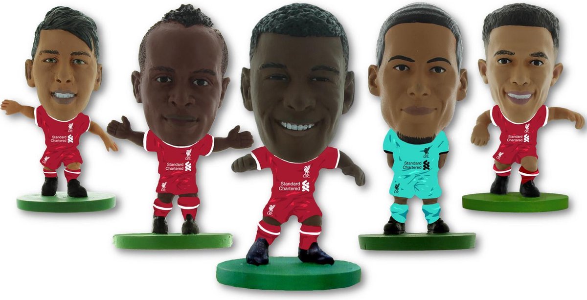 Voetbalpoppetjes 5-pack Liverpool ⚽ Georginio Wijnaldum ⚽ Virgil van Dijk ⚽ Roberto Firmino ⚽ Trent Alexander-Arnold ⚽ Sadio Mané