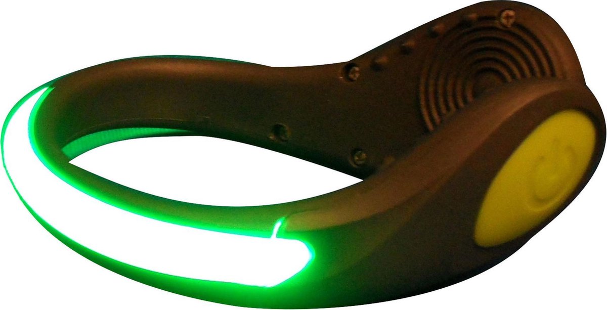 Bee Seen – set van 2 stuks Shoe Clips - GROEN - schoen - clip - led - veiligheid - hardlopen - jogging - fietsen - outdoor