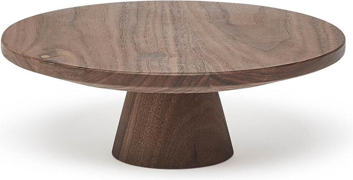 Dutchdeluxes - Presentatieplateau Small - Massief Walnoot - Rond ⌀20 cm x 7