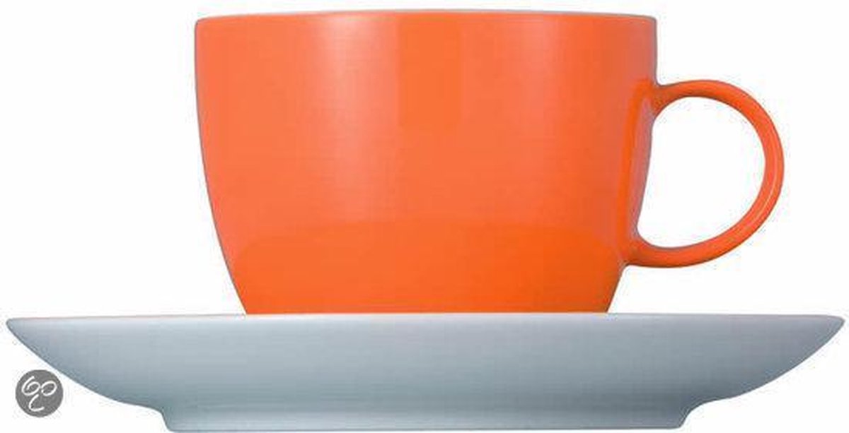 Thomas Sunny Day Orange Koffiekop en -Schotel - 0