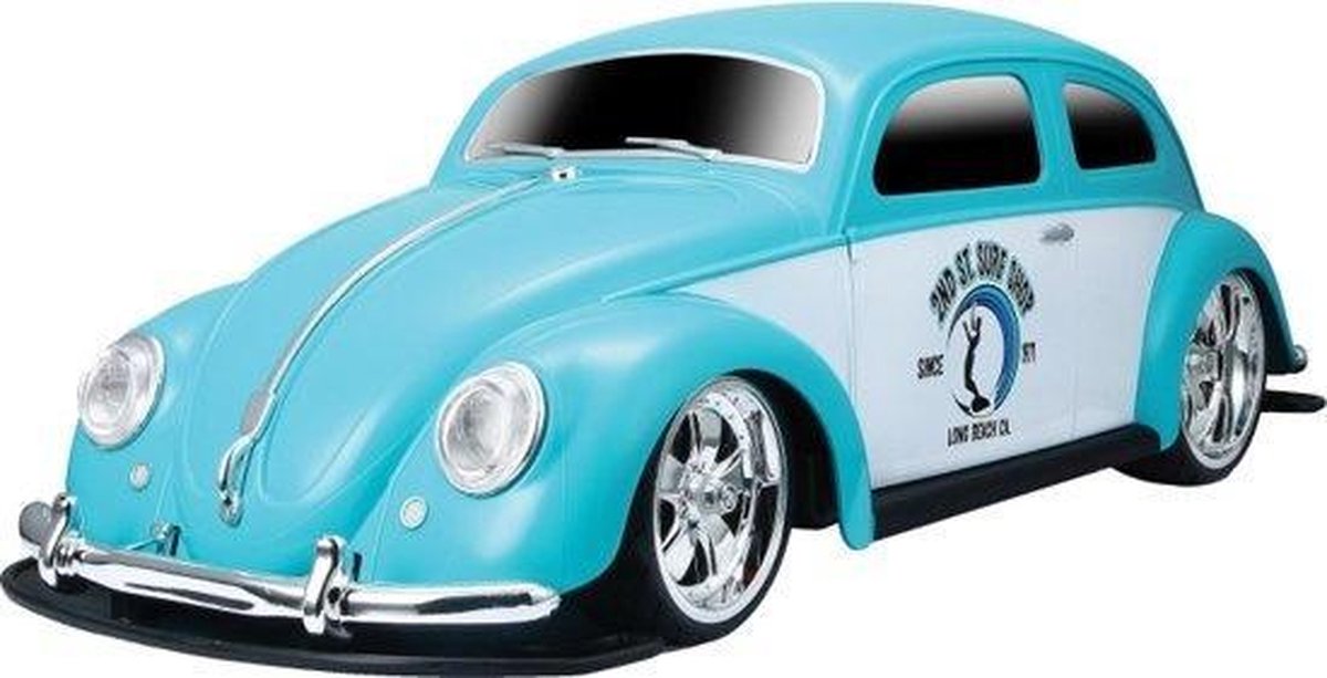 Maisto RC Radiografische Bestuurbare auto schaal 1:10 1951 VW Beetle (Blauw/Wit)