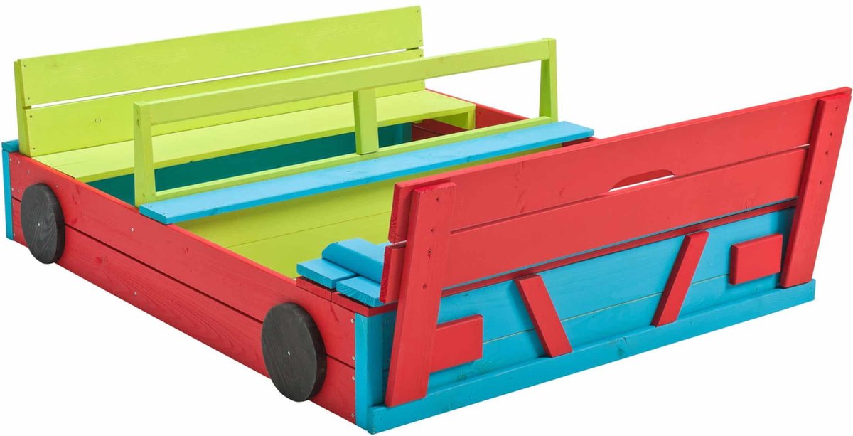 Swing King zandbak Auto 120x100x20cm - multikleur