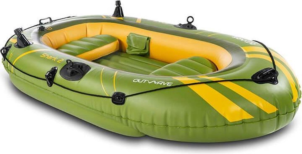 Outwave Shark 2 - opblaasboot 2-persoons en visboot met steunen