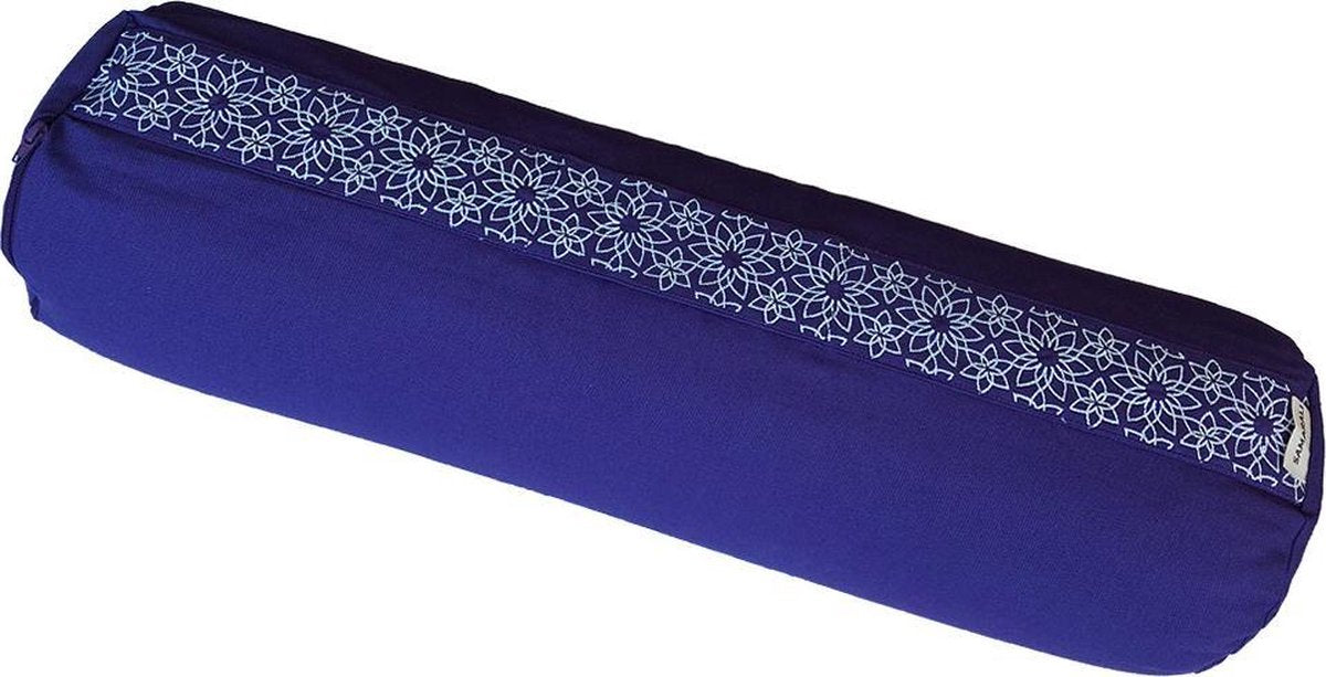 Samarali bolster ( Purper) - ethisch geproduceerd van 100% biologisch katoen (GOTS gecertificeerd)|2lagen | 20 x 20 x 66 cm |Verkrijgbaar in 6 natuurlijke kleuren