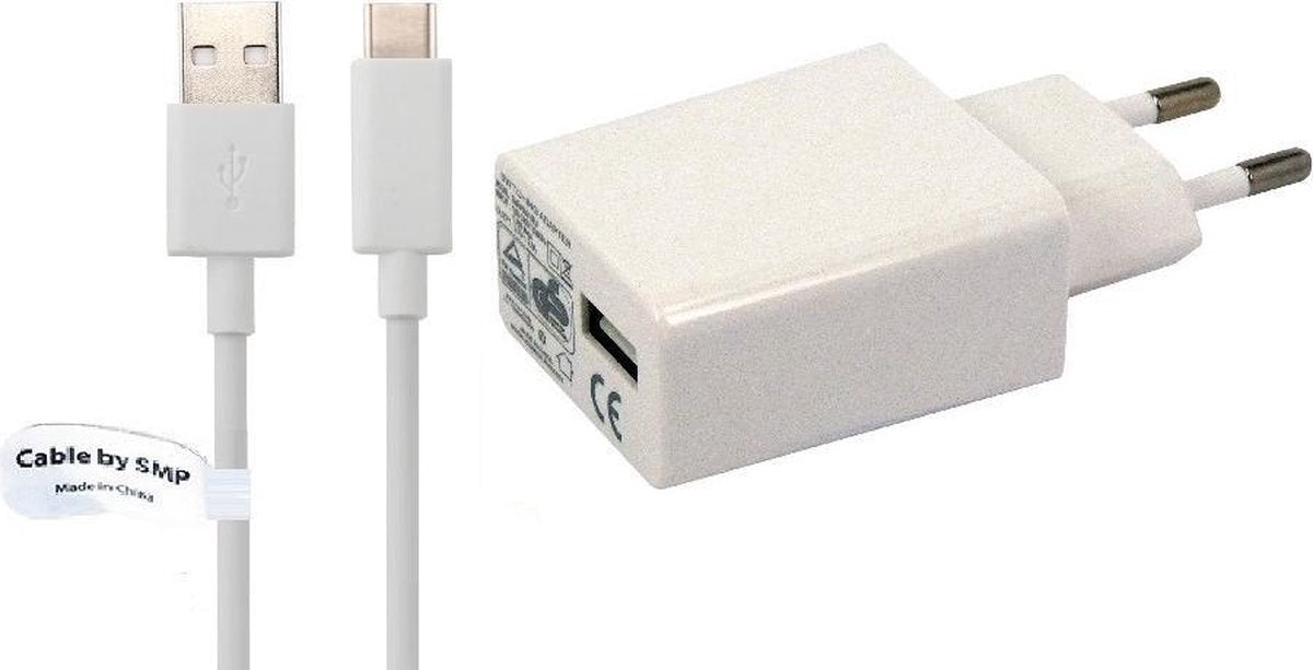 2A lader TUV gekeurd 1 m Oplaadkabel en oplader adapter met stekker. Past ook op Oppo. RX17 Pro