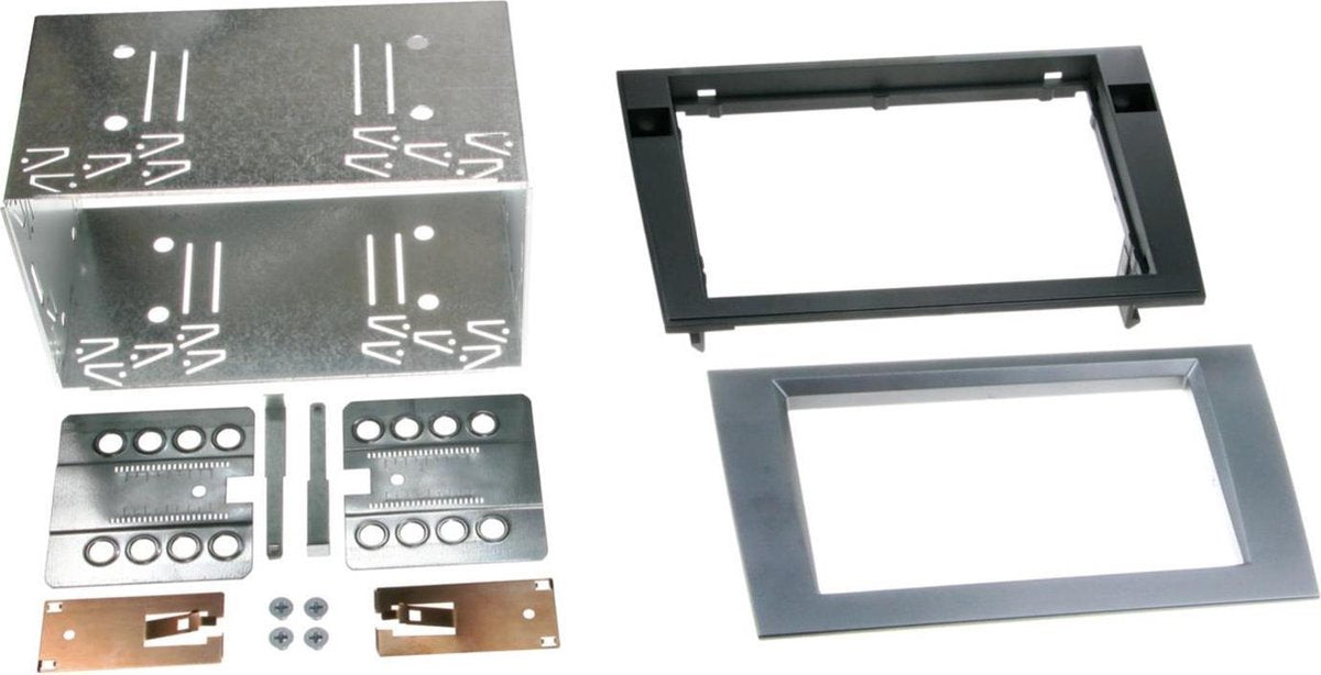 2-DIN Paneel Audi A4 - Seat Exeo Kleur: Antraciet Grijs