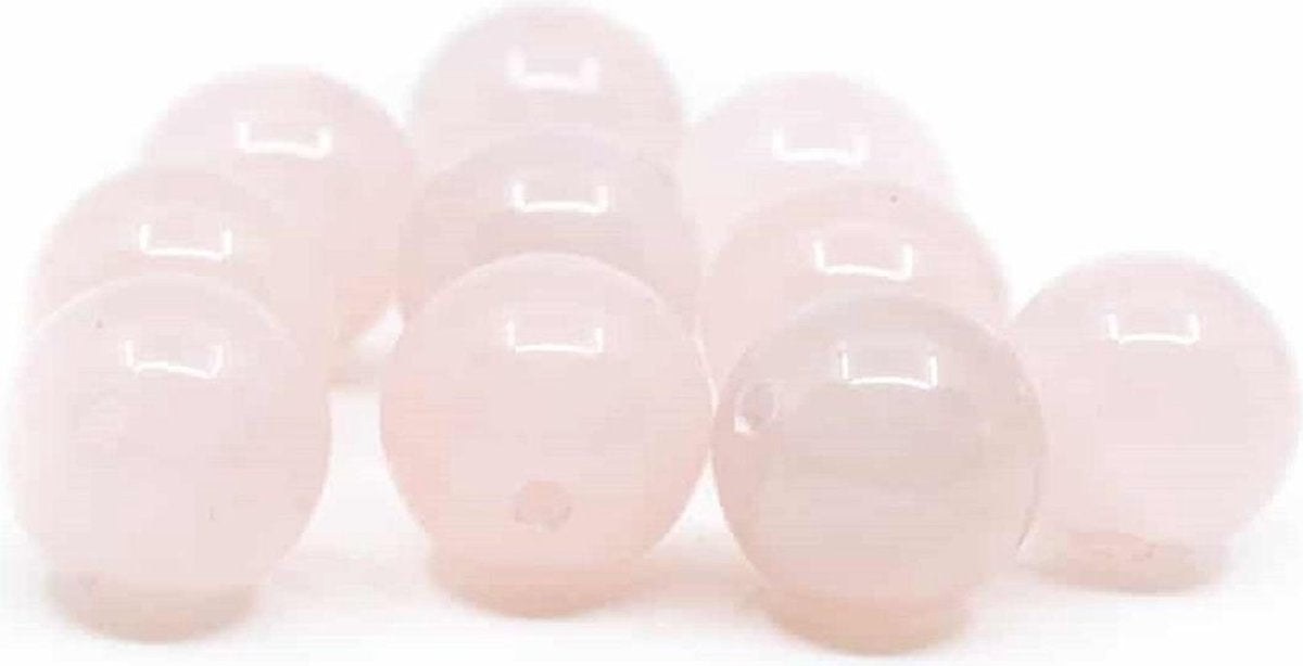 Edelsteen Losse Kralen Rozenkwarts – 10 stuks (12 mm)