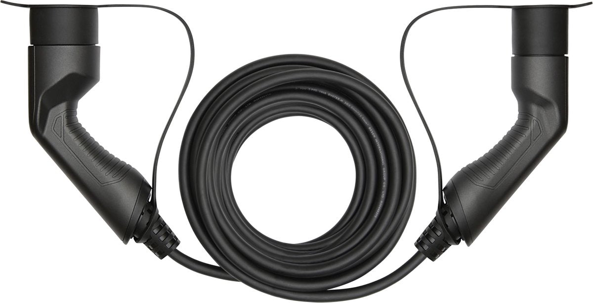 DELTACO EV-1217 e-Charge kabel - Type 2 naar Type 2 - 1-fase -7.6KW- 32A - 7 m - Zwart