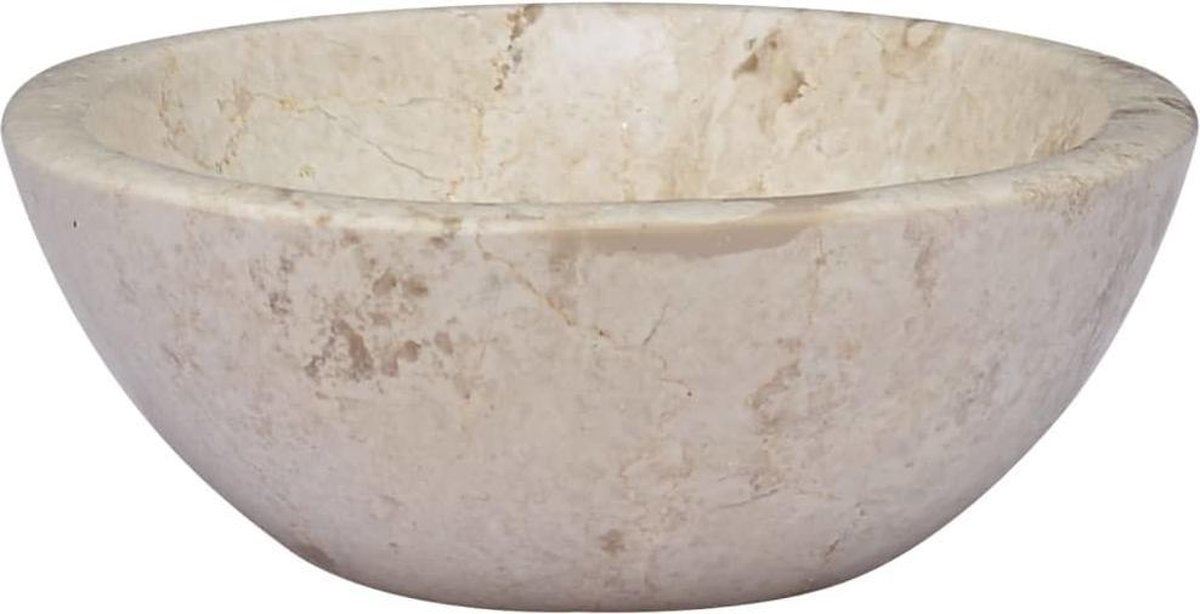 vidaXL Gootsteen 53x40x15 cm marmer crèmekleurig  VDXL_149171