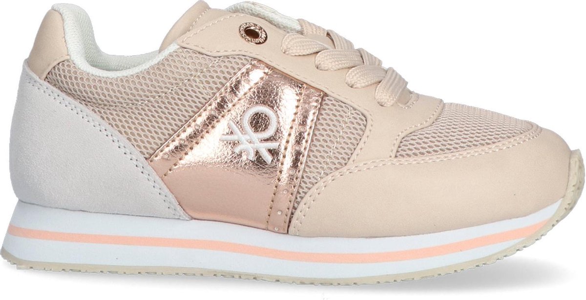 Benetton Bull Mix Lage sneakers - Leren Sneaker - Meisjes - Roségoud - Maat 34