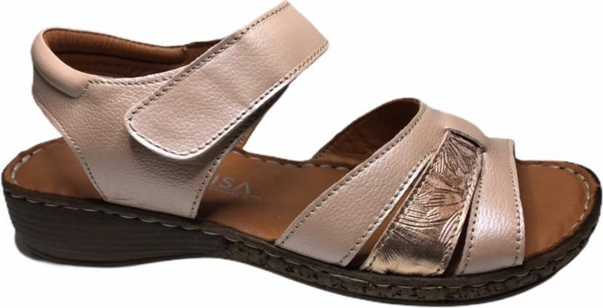 manlisa velcro dames sandaal S245-399 roze mt 36