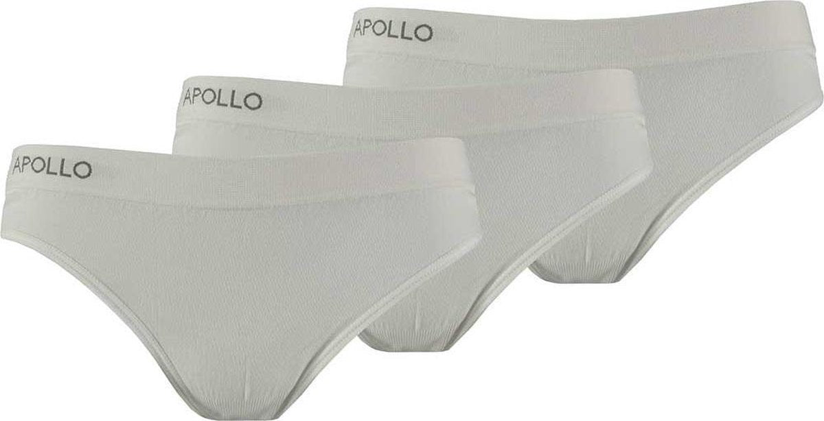 3pk Seamless Dames Brief/ Slip Wit S