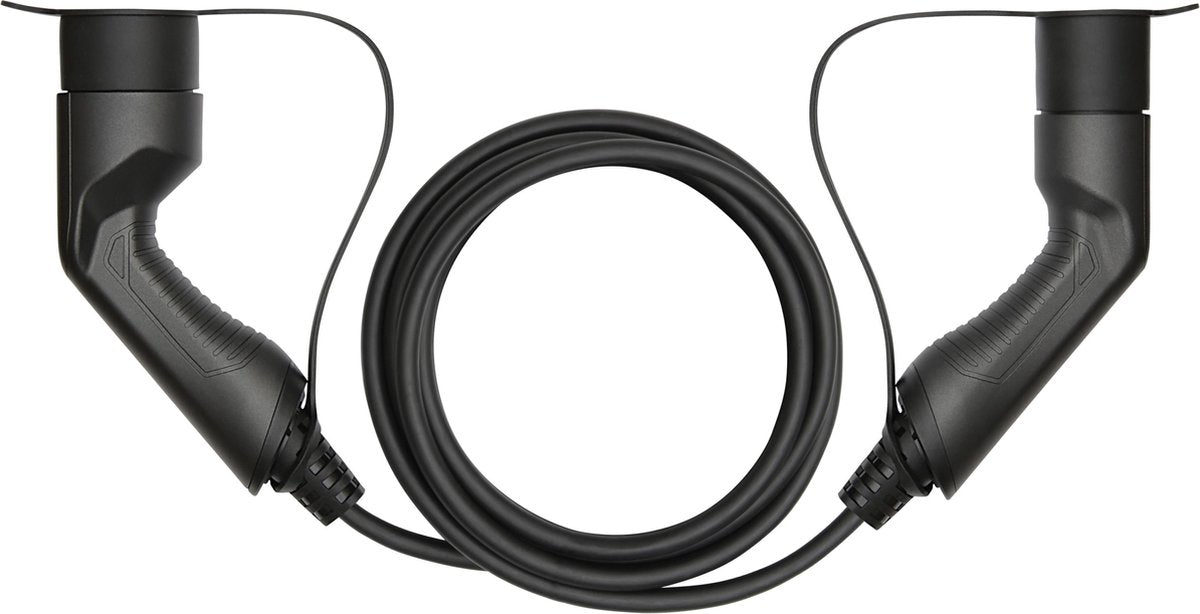 DELTACO EV-1213 e-Charge kabel - Type 2 naar Type 2 - 1-fase -7.6KW- 32A - 3 m - Zwart