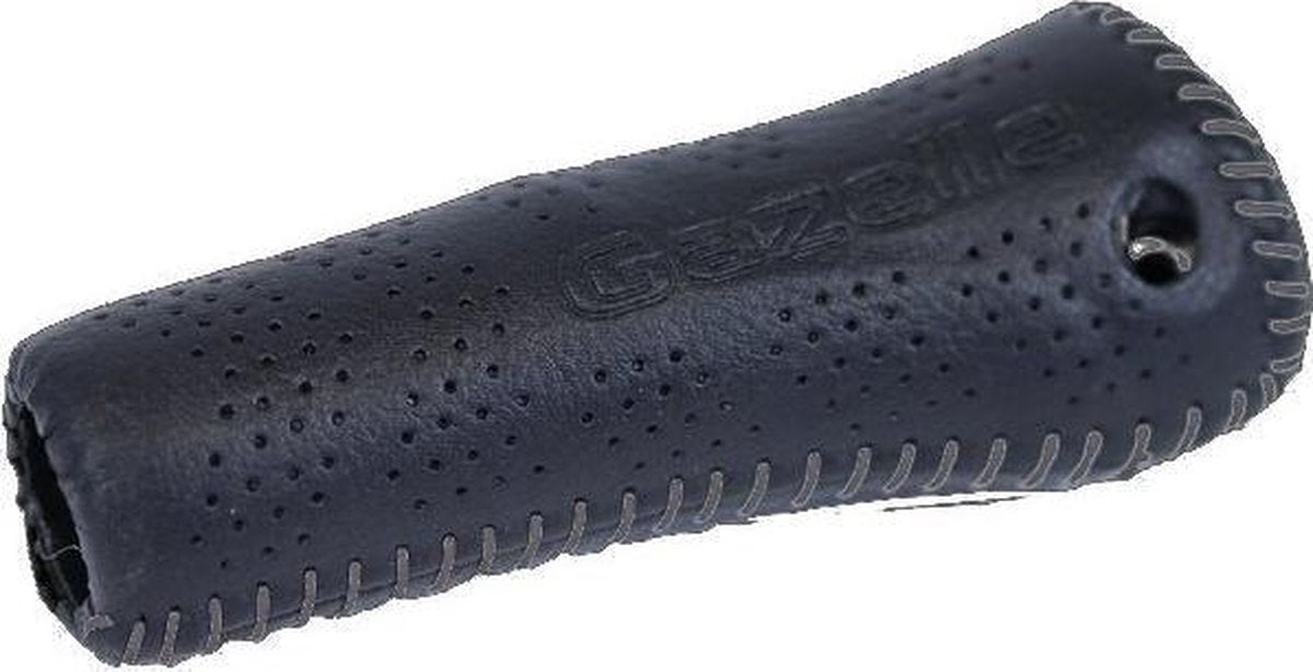Gazelle Handvat Aero Links 132 Mm Leder Zwart Per Stuk