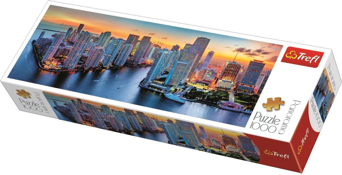 Trefl Puzzel 1000 Stuks - Panorama - Miami 's nachts