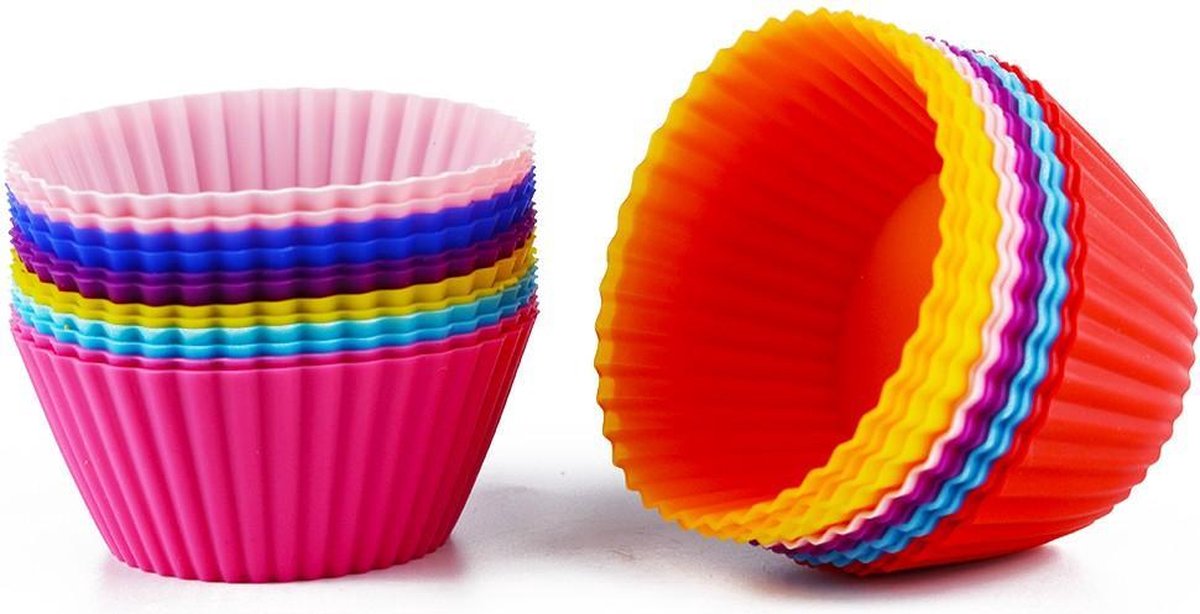 Siliconen Cupcake Vormpjes 12 stuks
