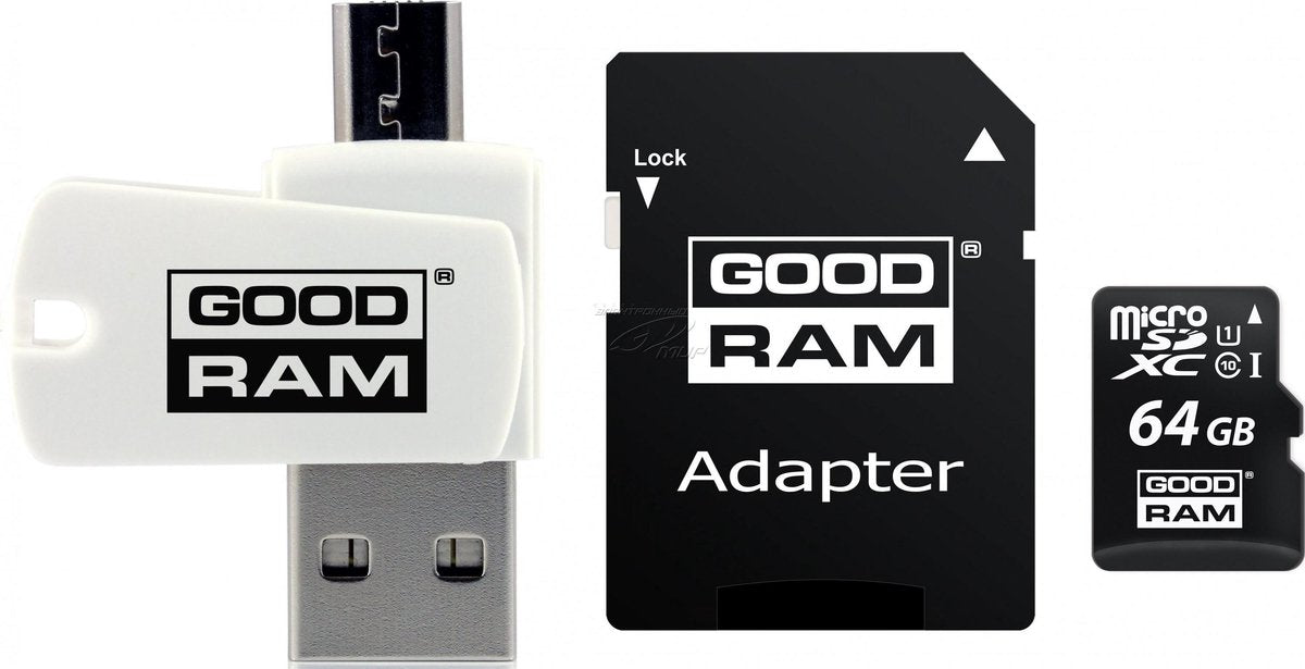 Goodram All in one SD-kaart 64 GB opslag - Met usb