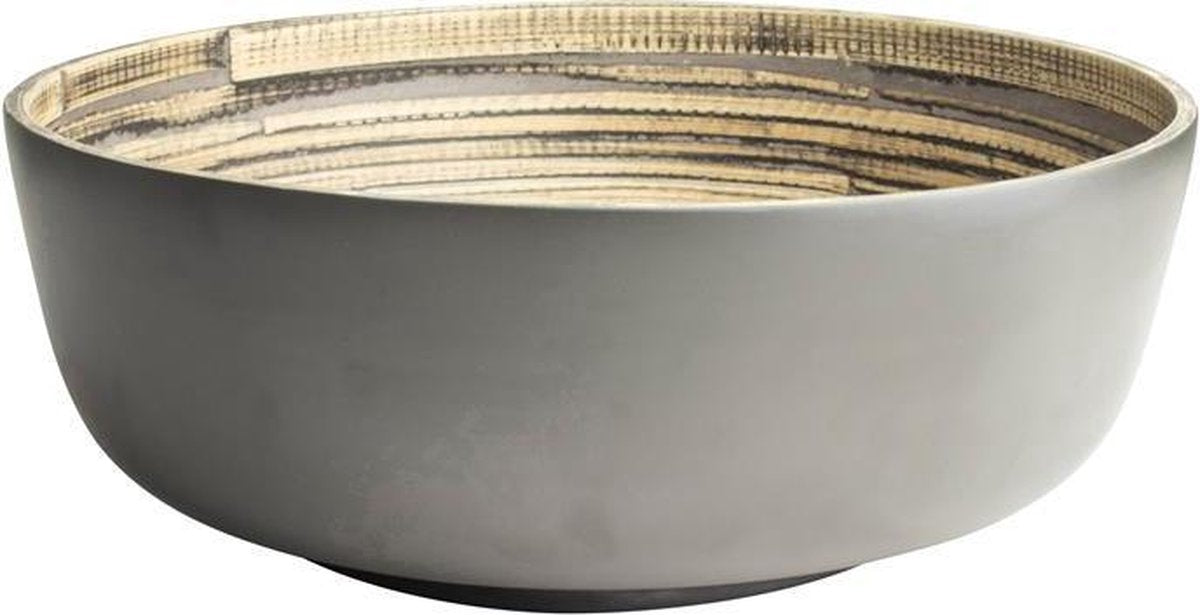 Gusta - Bamboe schaal Ø 30 cm antraciet