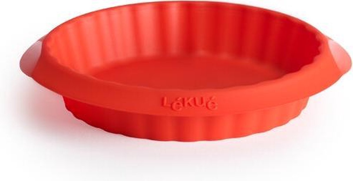 Lekue set/4 taartvorm 12cm rood