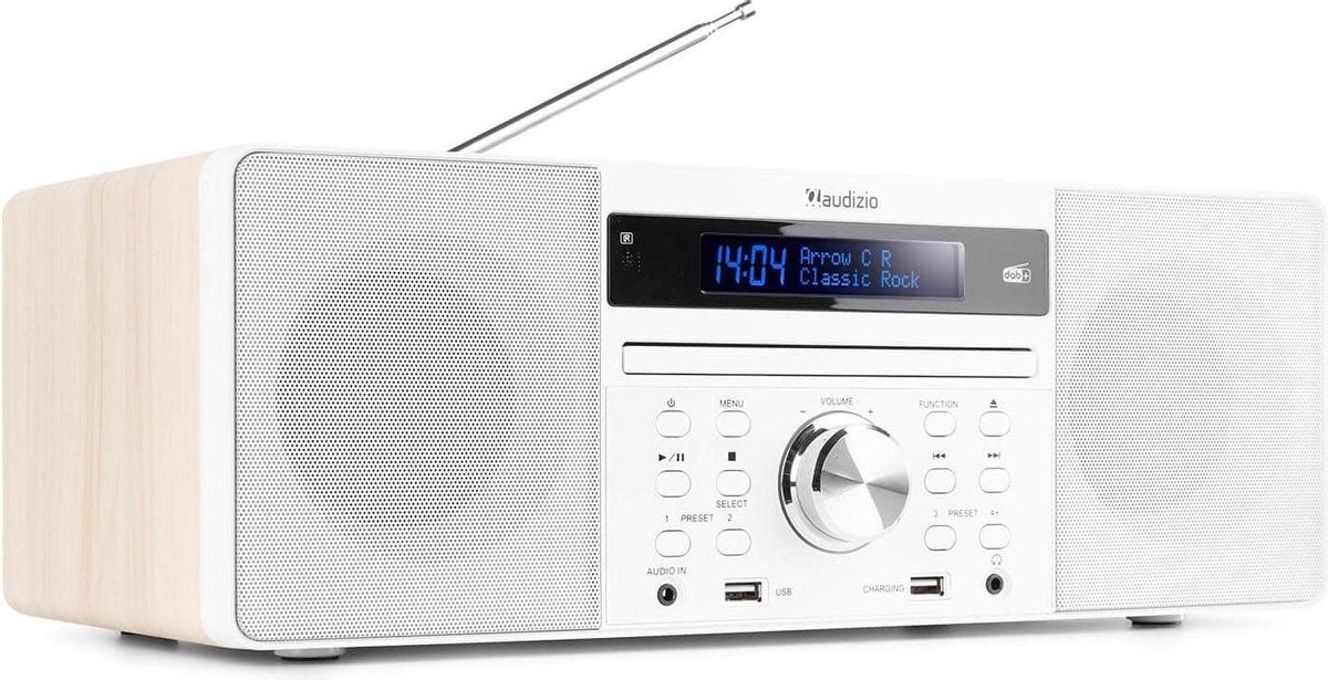 DAB radio met Bluetooth - Audizio Prato microset wekkerradio - DAB+