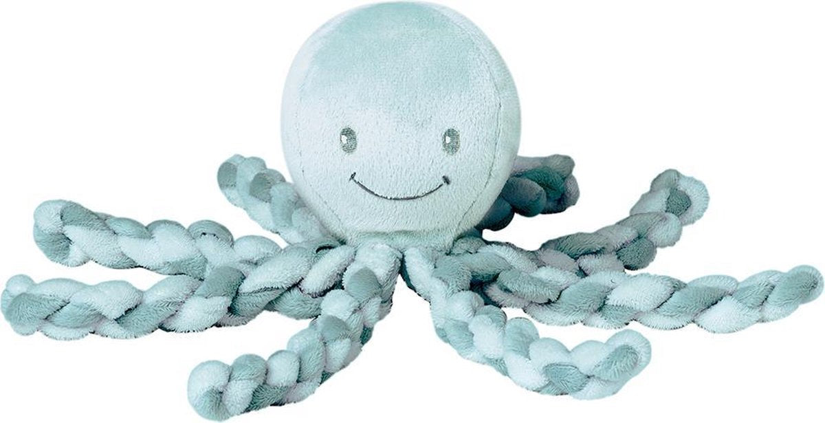 Nattou Octopus Lapidou - Knuffel - 23 cm - Muntgroen