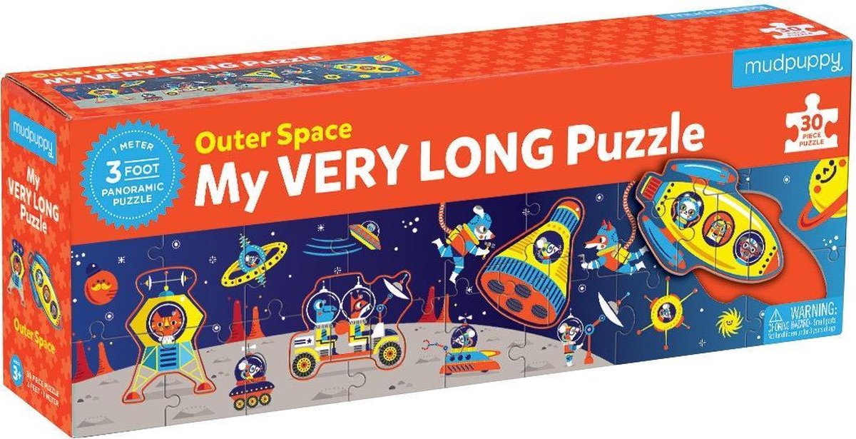 Mudpuppy mijn lange puzzel In de ruimte - 3o stukjes
