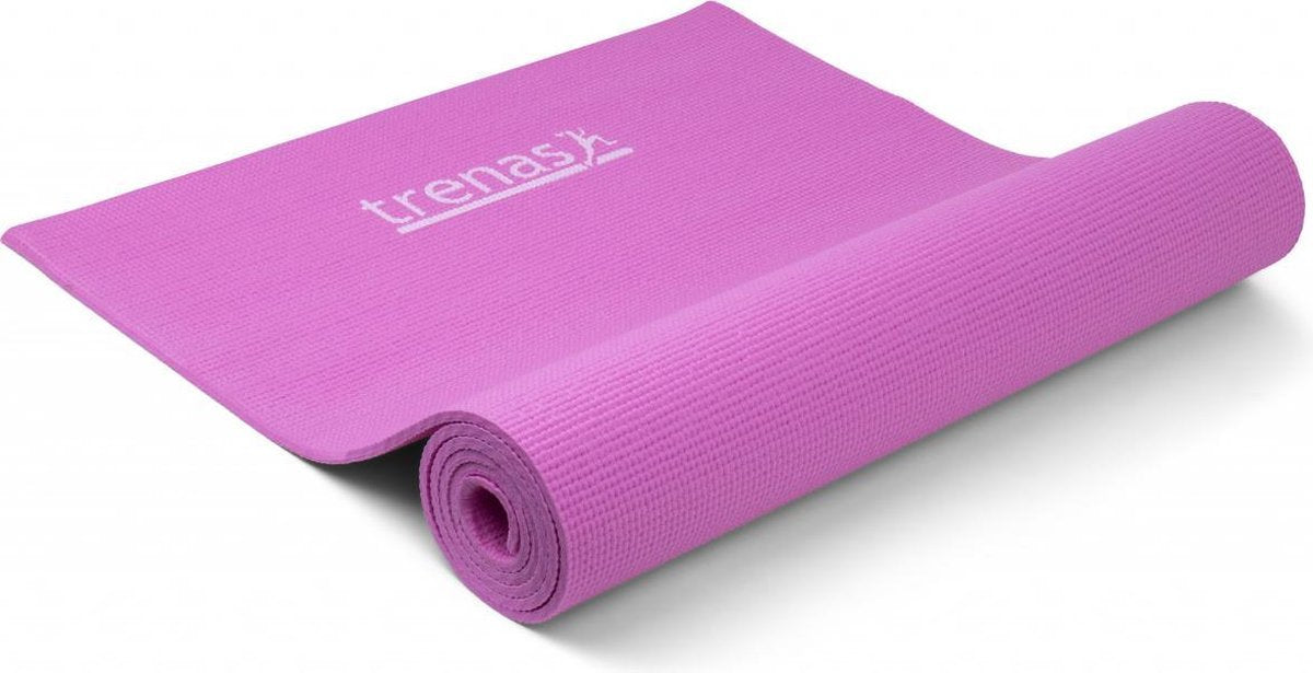 TRENAS Gymnastiekmat - 173 cm L x 60 cm B x 0.6 cm dik - Pink -Lila